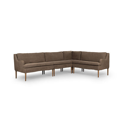 Four Hands - Amber Lewis x Four Hands - Aurelia Dining Banquette L-Shape - Broadway Coffee - 247591-001_CLOSEOUT view 1