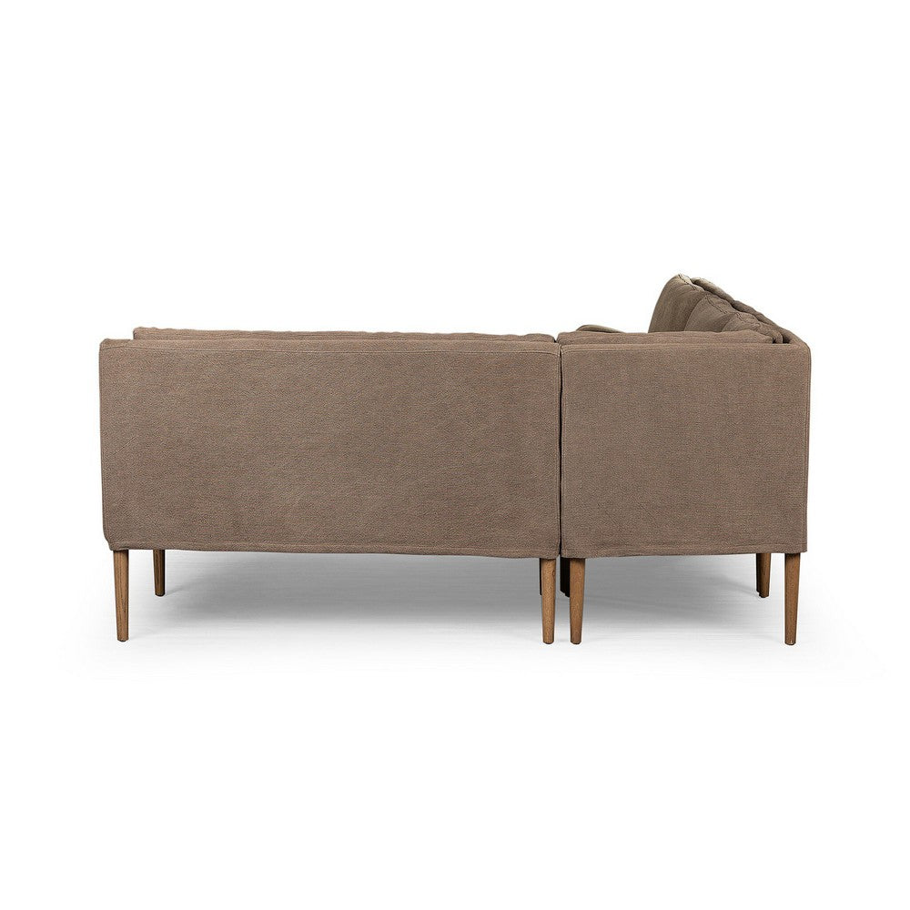 Four Hands - Amber Lewis x Four Hands - Aurelia Dining Banquette L-Shape - Broadway Coffee - 247591-001_CLOSEOUT view 3