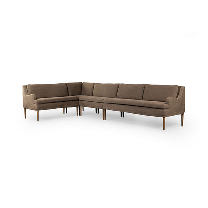 Four Hands - Amber Lewis x Four Hands - Aurelia Dining Banquette L-Shape - Broadway Coffee - 247593-001_CLOSEOUT view 1