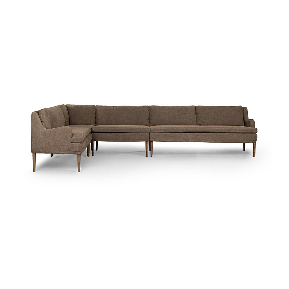 Four Hands - Amber Lewis x Four Hands - Aurelia Dining Banquette L-Shape - Broadway Coffee - 247593-001_CLOSEOUT view 2