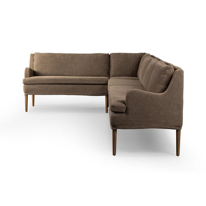 Four Hands - Amber Lewis x Four Hands - Aurelia Dining Banquette L-Shape - Broadway Coffee - 247593-001_CLOSEOUT view 3