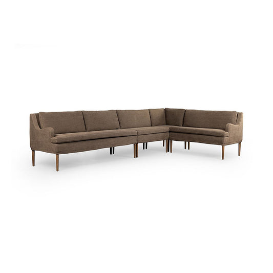Four Hands - Amber Lewis x Four Hands - Aurelia Dining Banquette L-Shape - Broadway Coffee - 247598-001_CLOSEOUT view 1