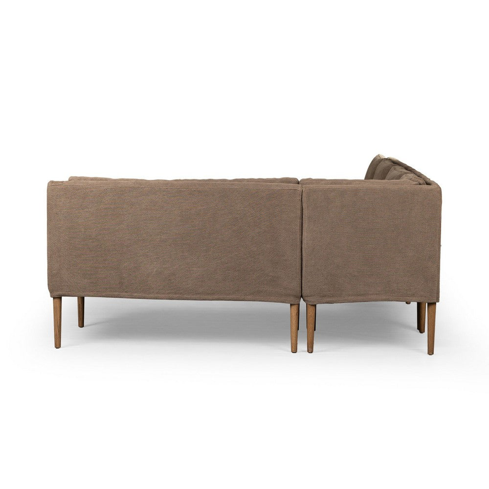 Four Hands - Amber Lewis x Four Hands - Aurelia Dining Banquette L-Shape - Broadway Coffee - 247598-001_CLOSEOUT view 3