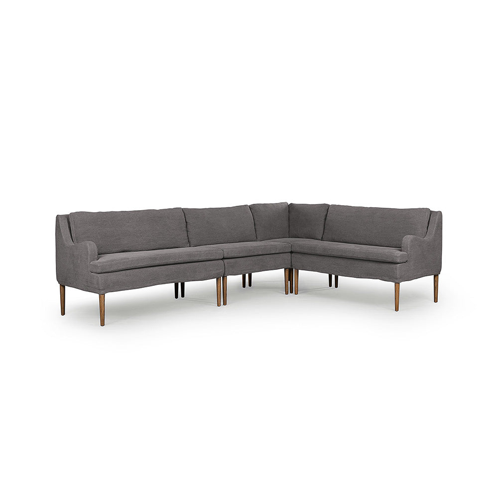 Four Hands - Amber Lewis x Four Hands - Aurelia Dining Banquette L-Shape - Broadway Denim - 247590-003_CLOSEOUT view 1