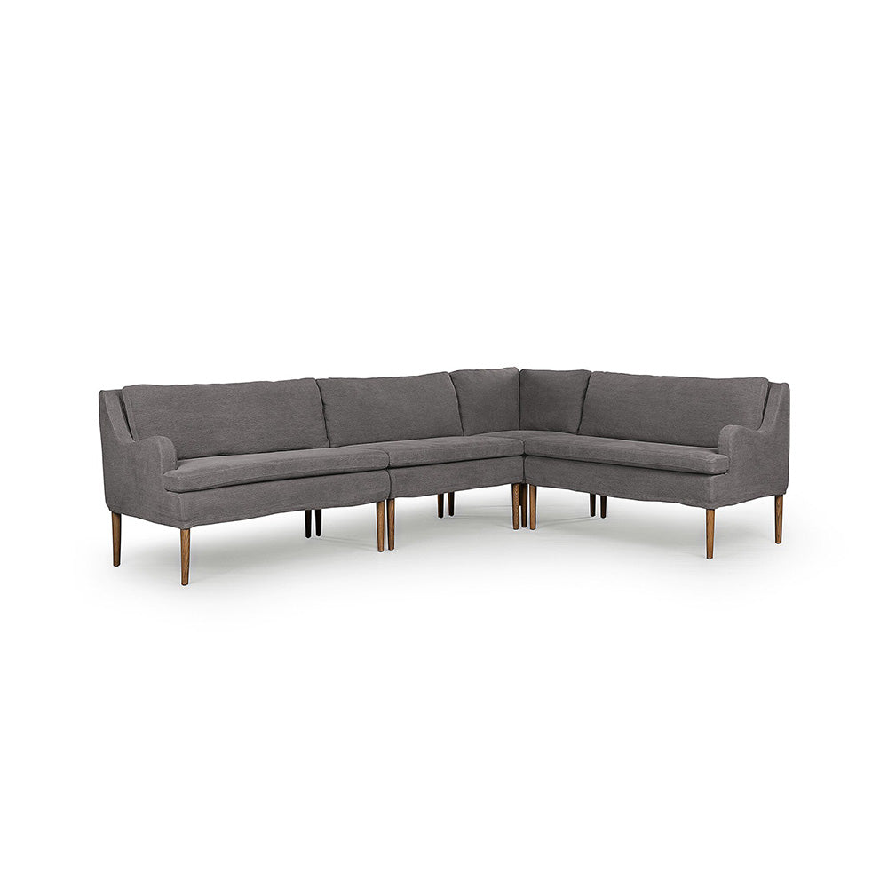 Four Hands - Amber Lewis x Four Hands - Aurelia Dining Banquette L-Shape - Broadway Denim - 247591-003_CLOSEOUT view 1