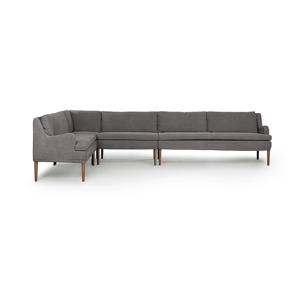 Four Hands - Amber Lewis x Four Hands - Aurelia Dining Banquette L-Shape - Broadway Denim - 247593-003_CLOSEOUT view 2
