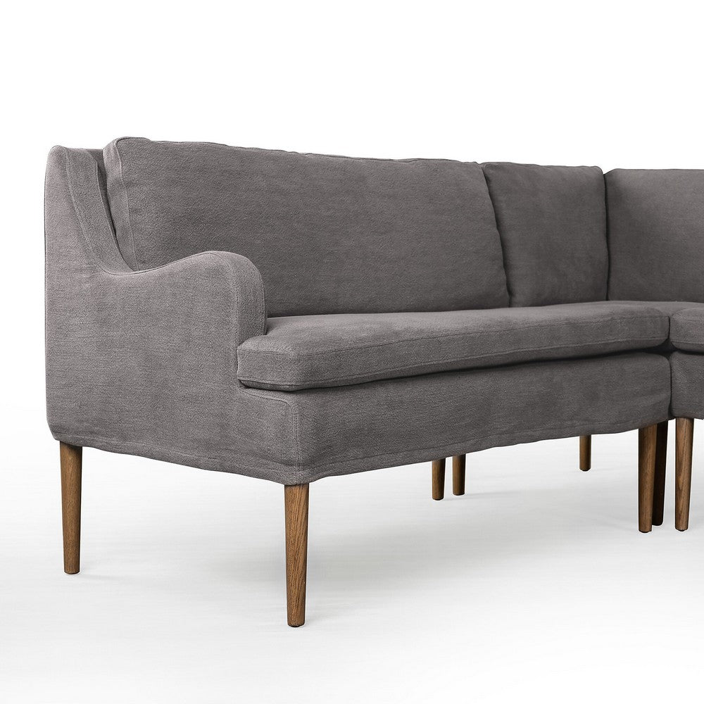 Four Hands - Amber Lewis x Four Hands - Aurelia Dining Banquette L-Shape - Broadway Denim - 247593-003_CLOSEOUT view 5
