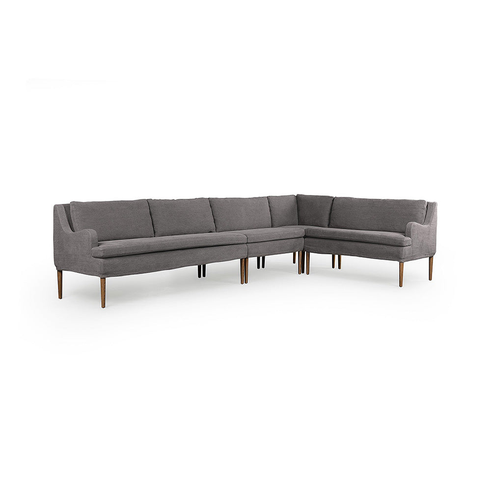 Four Hands - Amber Lewis x Four Hands - Aurelia Dining Banquette L-Shape - Broadway Denim - 247598-003_CLOSEOUT view 1