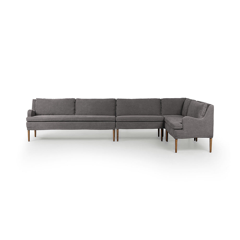Four Hands - Amber Lewis x Four Hands - Aurelia Dining Banquette L-Shape - Broadway Denim - 247598-003_CLOSEOUT view 2