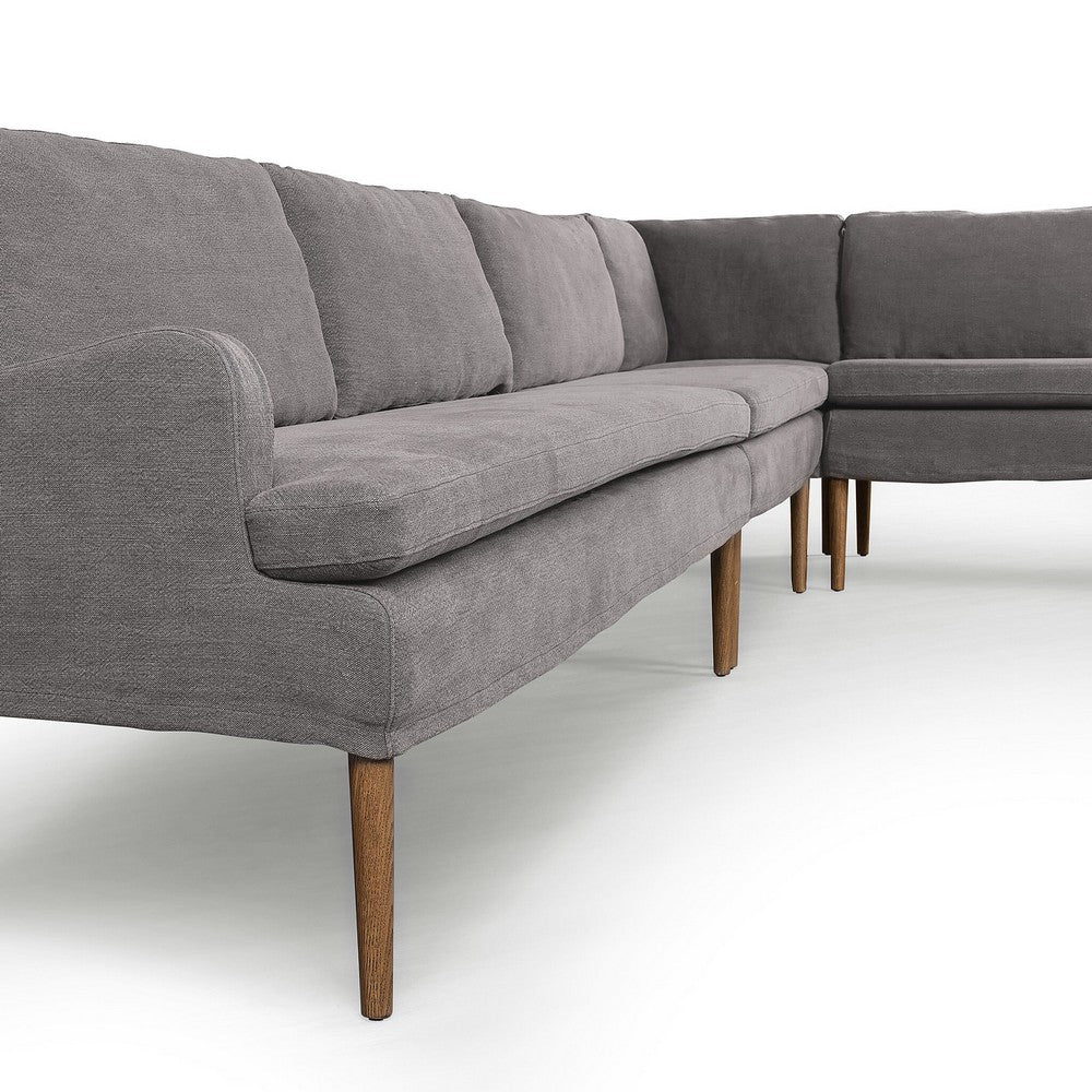 Four Hands - Amber Lewis x Four Hands - Aurelia Dining Banquette L-Shape - Broadway Denim - 247598-003_CLOSEOUT view 5