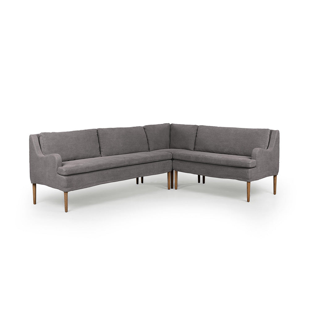 Four Hands - Amber Lewis x Four Hands - Aurelia Dining Banquette L-Shape - Broadway Denim - 247599-003_CLOSEOUT view 1