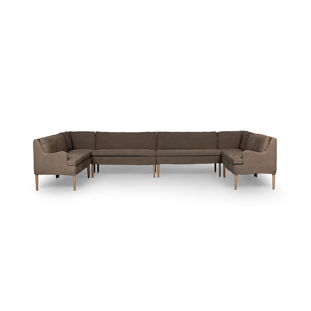 Four Hands - Amber Lewis x Four Hands - Aurelia Dining Banquette U Shape - Broadway Coffee - 247594-001_CLOSEOUT view 2