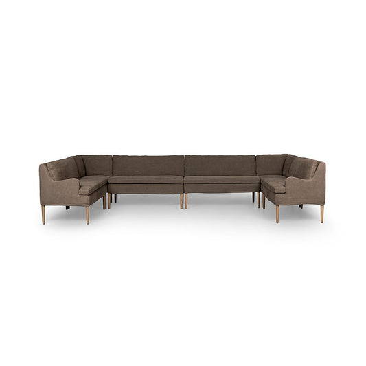 Four Hands - Amber Lewis x Four Hands - Aurelia Dining Banquette U Shape - Broadway Coffee - 247594-001_CLOSEOUT view 2