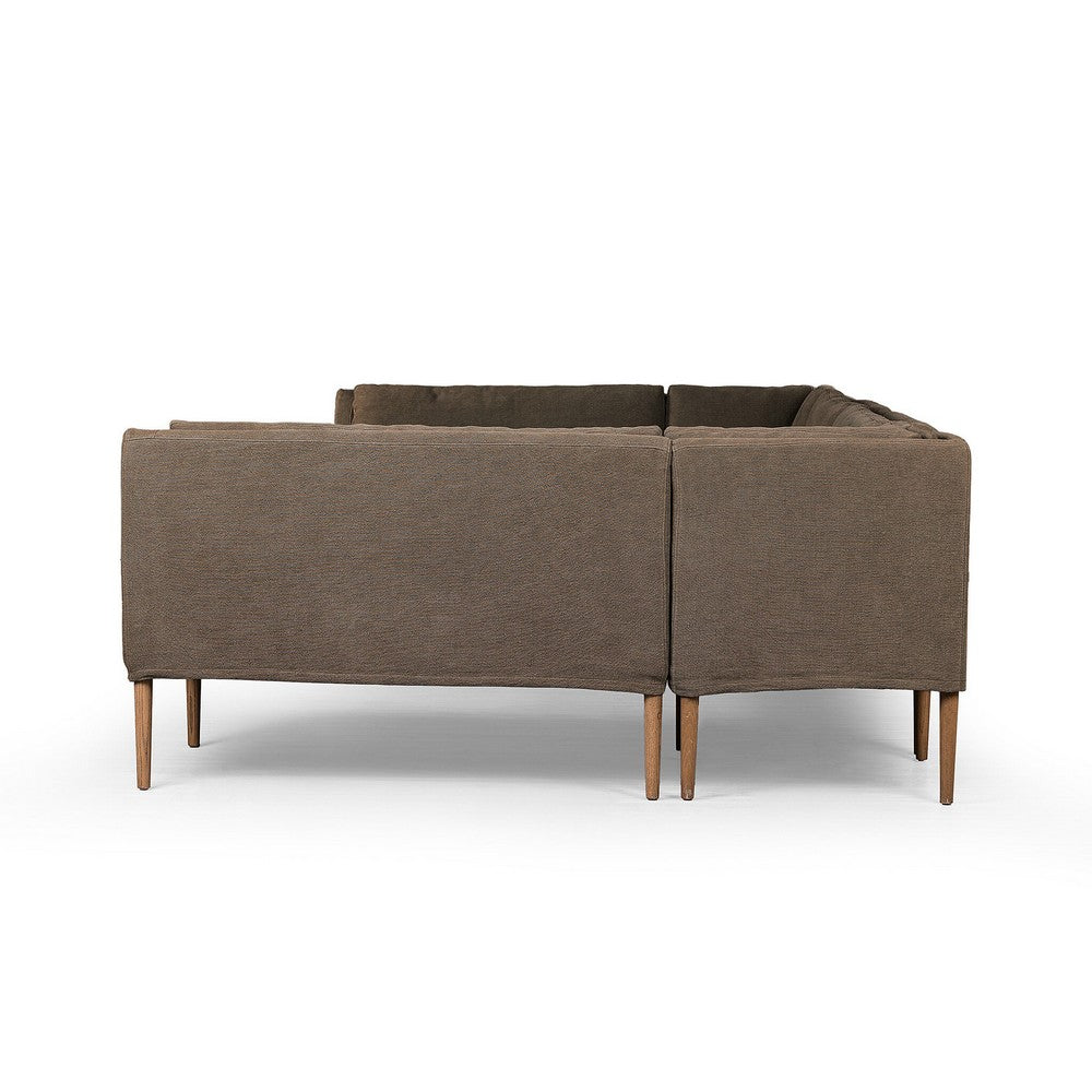 Four Hands - Amber Lewis x Four Hands - Aurelia Dining Banquette U Shape - Broadway Coffee - 247594-001_CLOSEOUT view 3