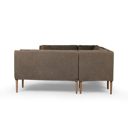 Four Hands - Amber Lewis x Four Hands - Aurelia Dining Banquette U Shape - Broadway Coffee - 247594-001_CLOSEOUT view 3