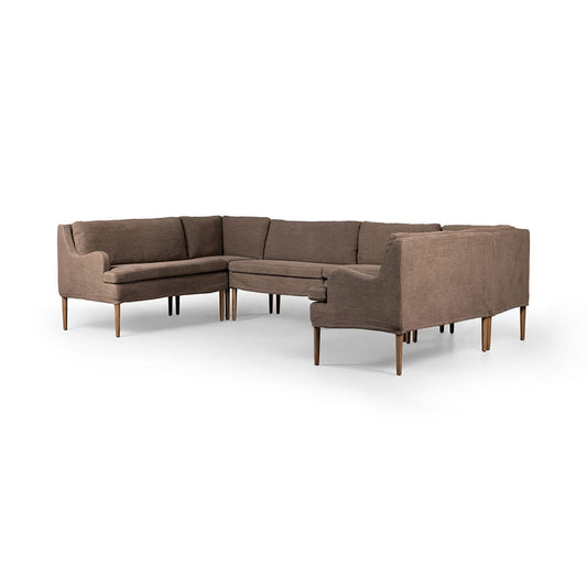Four Hands - Amber Lewis x Four Hands - Aurelia Dining Banquette U Shape - Broadway Coffee - 247595-001_CLOSEOUT view 1