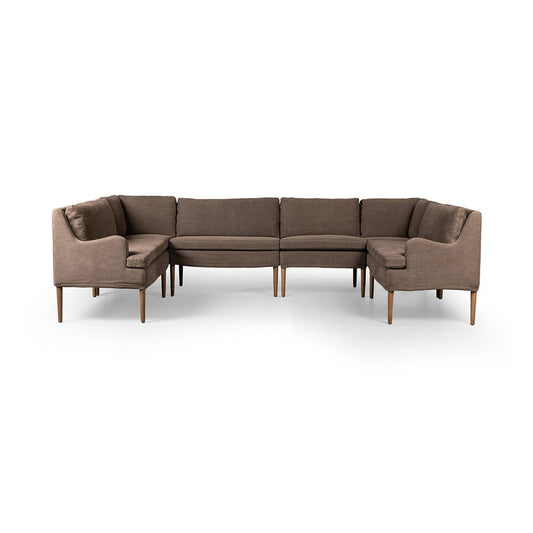 Four Hands - Amber Lewis x Four Hands - Aurelia Dining Banquette U Shape - Broadway Coffee - 247595-001_CLOSEOUT view 2