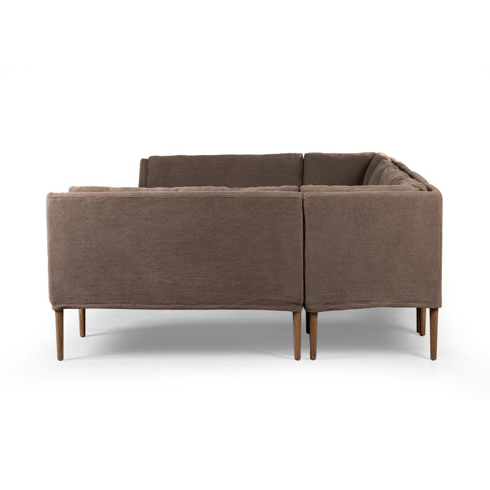 Four Hands - Amber Lewis x Four Hands - Aurelia Dining Banquette U Shape - Broadway Coffee - 247595-001_CLOSEOUT view 3