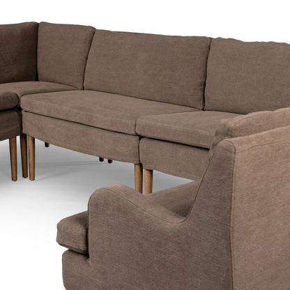 Four Hands - Amber Lewis x Four Hands - Aurelia Dining Banquette U Shape - Broadway Coffee - 247595-001_CLOSEOUT view 6