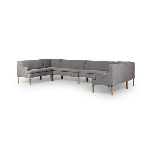 Four Hands - Amber Lewis x Four Hands - Aurelia Dining Banquette U Shape - Broadway Denim - 247594-003_CLOSEOUT view 1