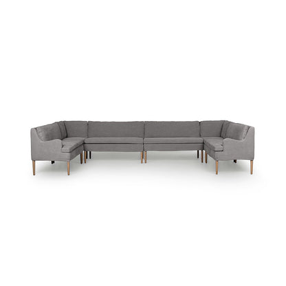 Four Hands - Amber Lewis x Four Hands - Aurelia Dining Banquette U Shape - Broadway Denim - 247594-003_CLOSEOUT view 2