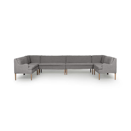 Four Hands - Amber Lewis x Four Hands - Aurelia Dining Banquette U Shape - Broadway Denim - 247594-003_CLOSEOUT view 2