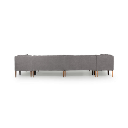 Four Hands - Amber Lewis x Four Hands - Aurelia Dining Banquette U Shape - Broadway Denim - 247594-003_CLOSEOUT view 4