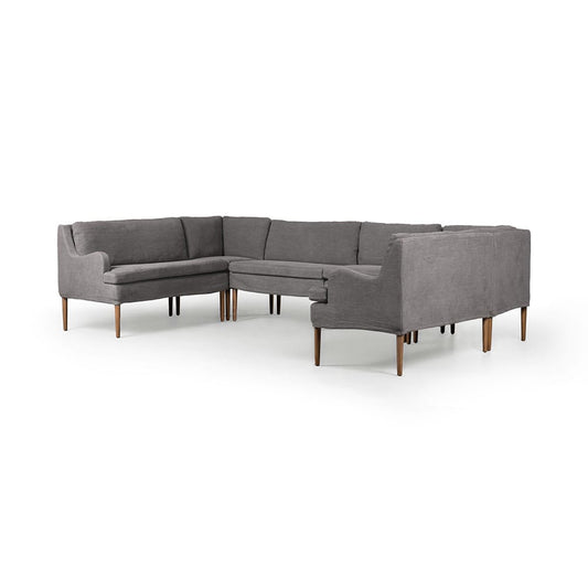 Four Hands - Amber Lewis x Four Hands - Aurelia Dining Banquette U Shape - Broadway Denim - 247595-003_CLOSEOUT view 1