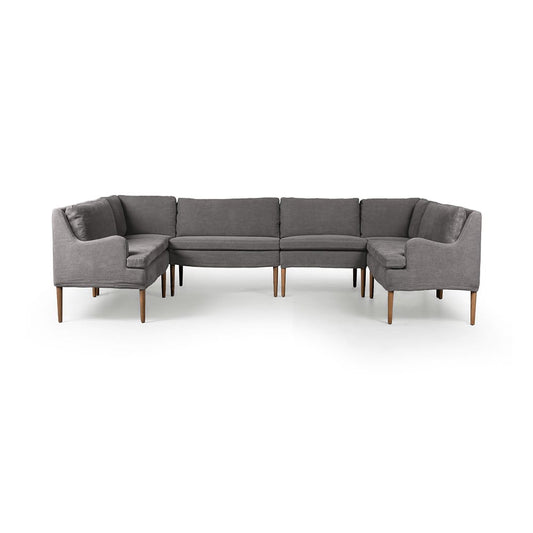 Four Hands - Amber Lewis x Four Hands - Aurelia Dining Banquette U Shape - Broadway Denim - 247595-003_CLOSEOUT view 2