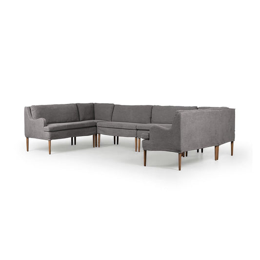 Four Hands - Amber Lewis x Four Hands - Aurelia Dining Banquette U Shape - Broadway Denim - 247596-003_CLOSEOUT view 1