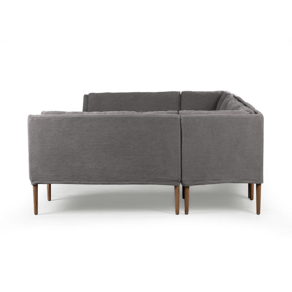 Four Hands - Amber Lewis x Four Hands - Aurelia Dining Banquette U Shape - Broadway Denim - 247596-003_CLOSEOUT view 3
