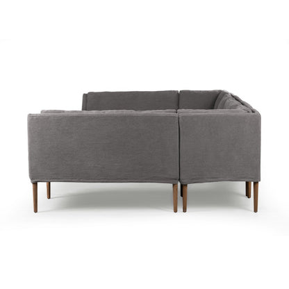 Four Hands - Amber Lewis x Four Hands - Aurelia Dining Banquette U Shape - Broadway Denim - 247596-003_CLOSEOUT view 3