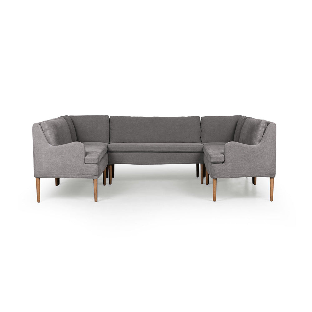 Four Hands - Amber Lewis x Four Hands - Aurelia Dining Banquette U Shape - Broadway Denim - 247597-003_CLOSEOUT view 2