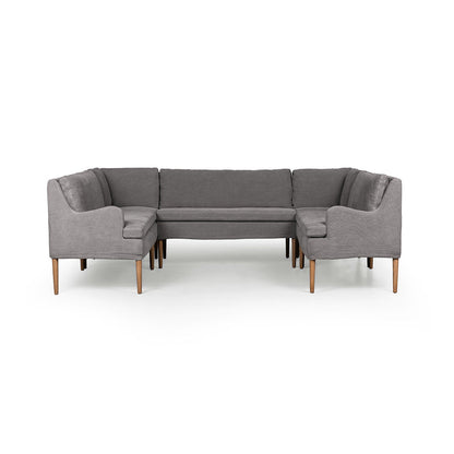 Four Hands - Amber Lewis x Four Hands - Aurelia Dining Banquette U Shape - Broadway Denim - 247597-003_CLOSEOUT view 2
