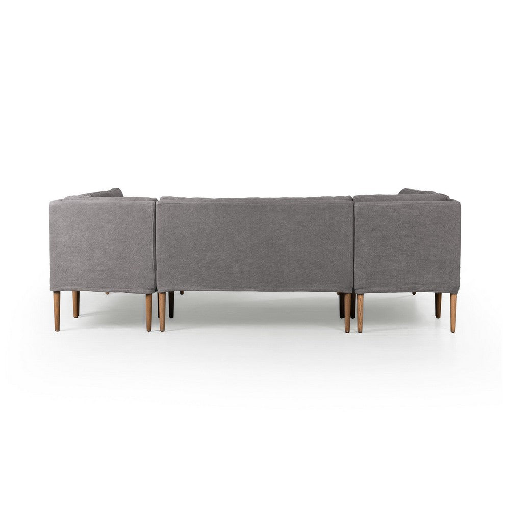 Four Hands - Amber Lewis x Four Hands - Aurelia Dining Banquette U Shape - Broadway Denim - 247597-003_CLOSEOUT view 4