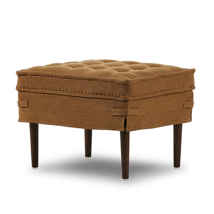 Four Hands - Amber Lewis x Four Hands - Cole Small Ottoman - Broadway Gilt - 243690-001_CLOSEOUT view 1