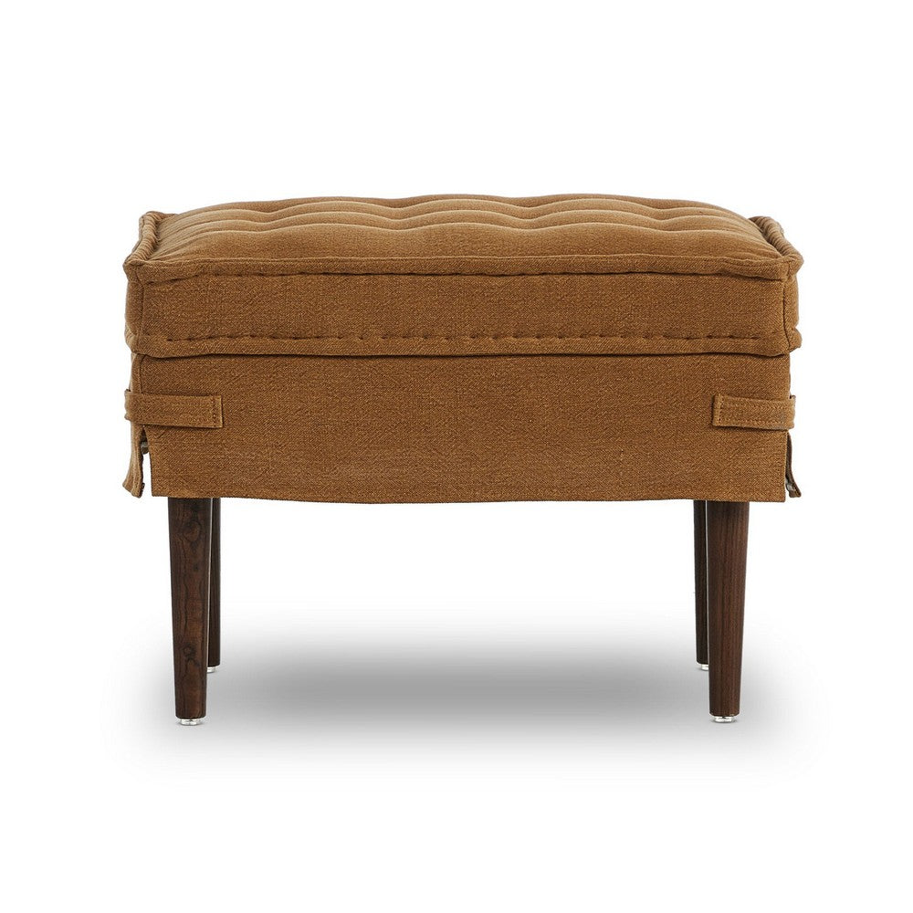 Four Hands - Amber Lewis x Four Hands - Cole Small Ottoman - Broadway Gilt - 243690-001_CLOSEOUT view 4