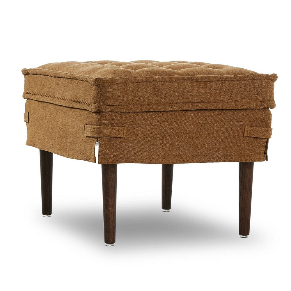 Four Hands - Amber Lewis x Four Hands - Cole Small Ottoman - Broadway Gilt - 243690-001_CLOSEOUT view 5
