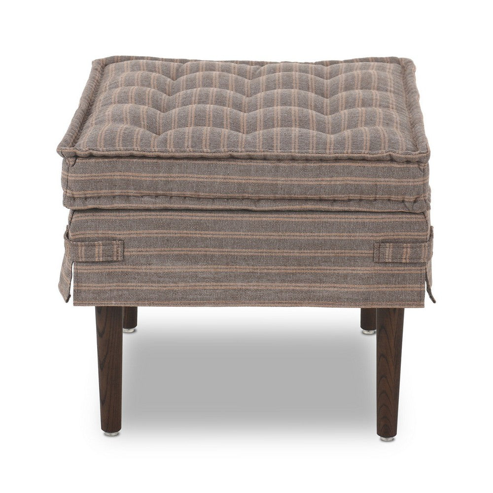 Four Hands - Amber Lewis x Four Hands - Cole Small Ottoman - Rodin Bark - 243690-002_CLOSEOUT view 3