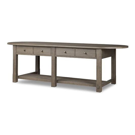 Four Hands - Amber Lewis x Four Hands - Elise Kitchen Island - Weathered Hazel Oak Veneer - 244069-002_CLOSEOUT view 1