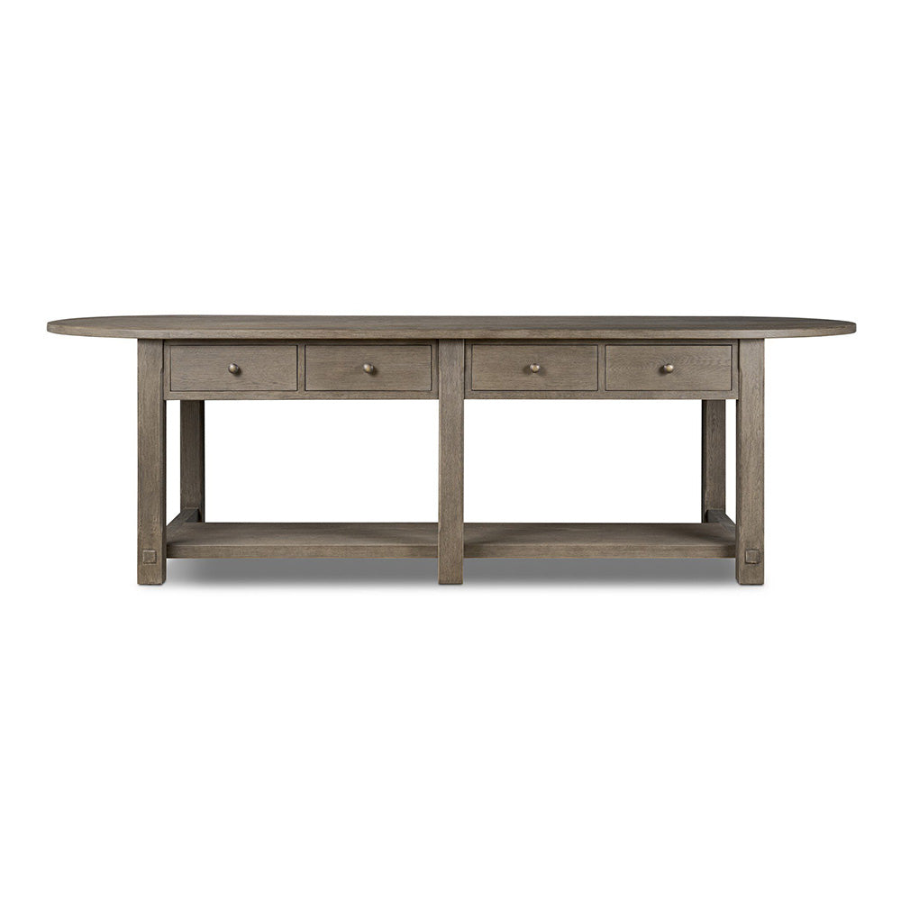 Four Hands - Amber Lewis x Four Hands - Elise Kitchen Island - Weathered Hazel Oak Veneer - 244069-002_CLOSEOUT view 2
