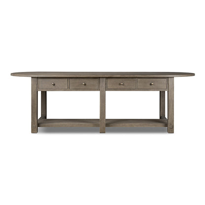 Four Hands - Amber Lewis x Four Hands - Elise Kitchen Island - Weathered Hazel Oak Veneer - 244069-002_CLOSEOUT view 2