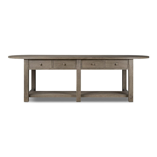 Four Hands - Amber Lewis x Four Hands - Elise Kitchen Island - Weathered Hazel Oak Veneer - 244069-002_CLOSEOUT view 2