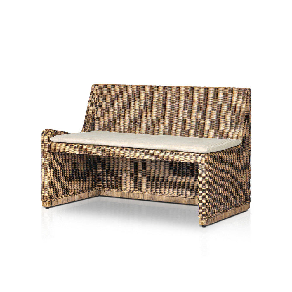 Four Hands - Amber Lewis x Four Hands - Senna Laf Woven Dining Bench 49" - Broadway Dune - 246682-003_CLOSEOUT view 1