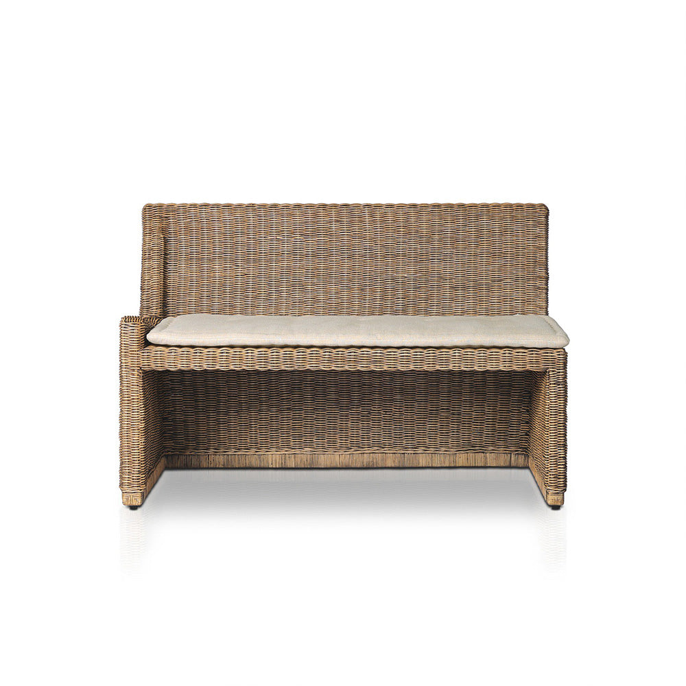 Four Hands - Amber Lewis x Four Hands - Senna Laf Woven Dining Bench 49" - Broadway Dune - 246682-003_CLOSEOUT view 2