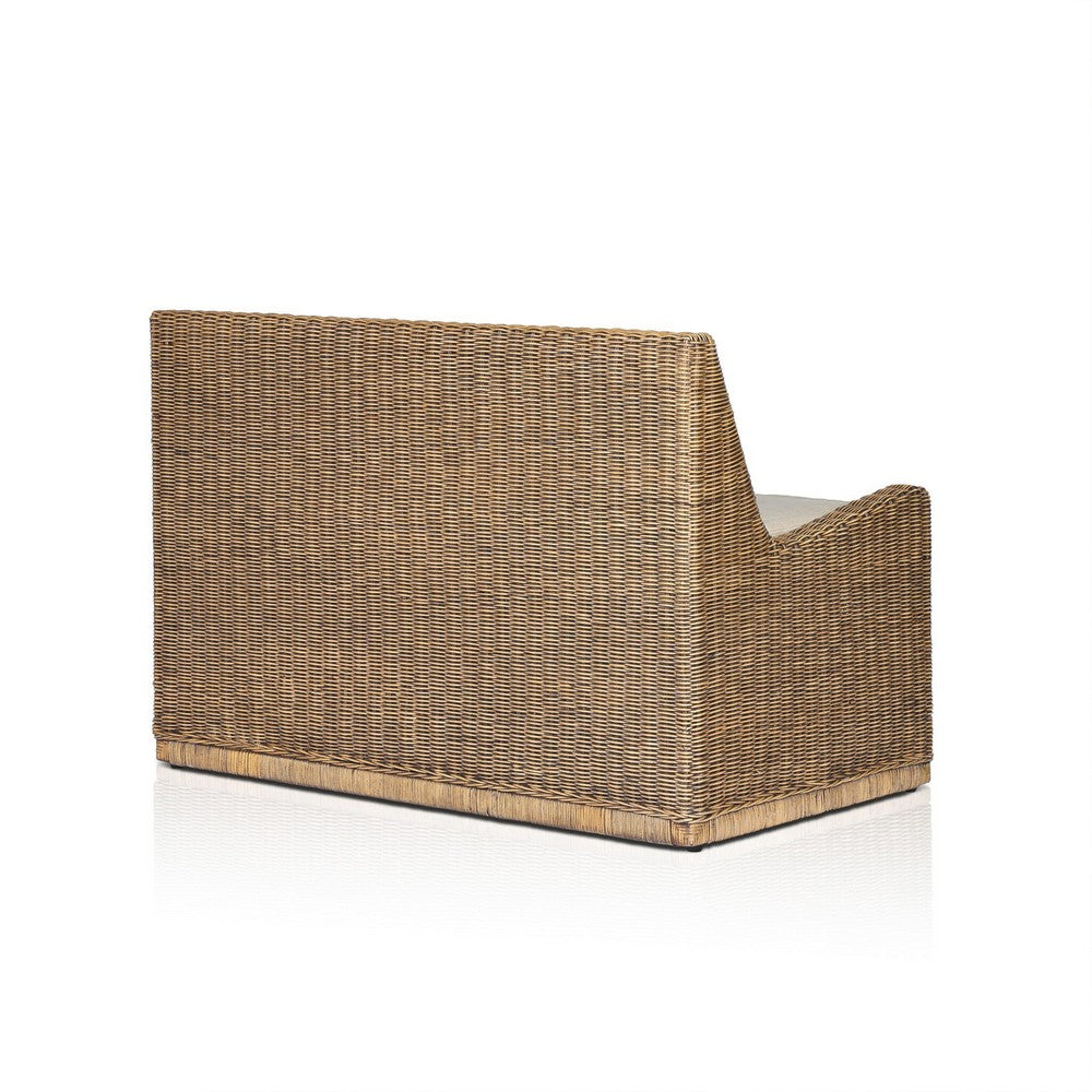 Four Hands - Amber Lewis x Four Hands - Senna Laf Woven Dining Bench 49" - Broadway Dune - 246682-003_CLOSEOUT view 4