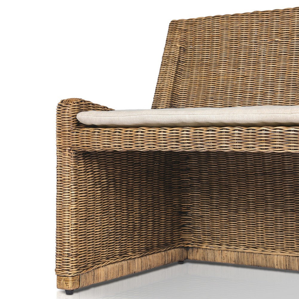 Four Hands - Amber Lewis x Four Hands - Senna Laf Woven Dining Bench 49" - Broadway Dune - 246682-003_CLOSEOUT view 6