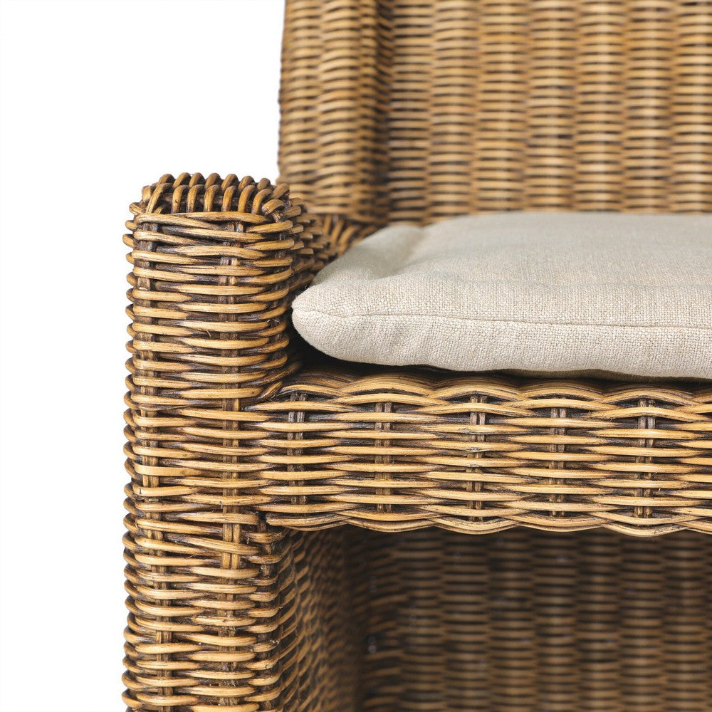Four Hands - Amber Lewis x Four Hands - Senna Laf Woven Dining Bench 49" - Broadway Dune - 246682-003_CLOSEOUT view 9