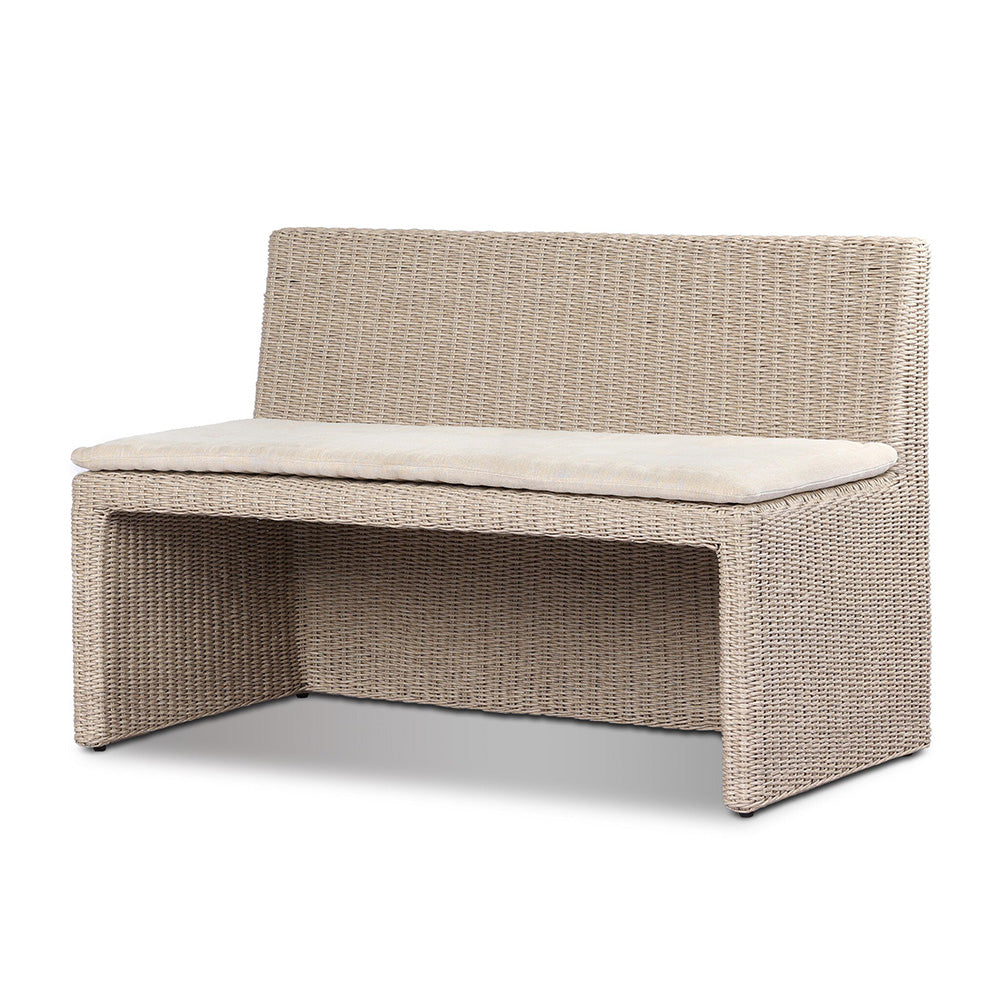 Four Hands - Amber Lewis x Four Hands - Senna Outdoor Dining Bench 49" - Vintage White - 250601-002_CLOSEOUT view 1