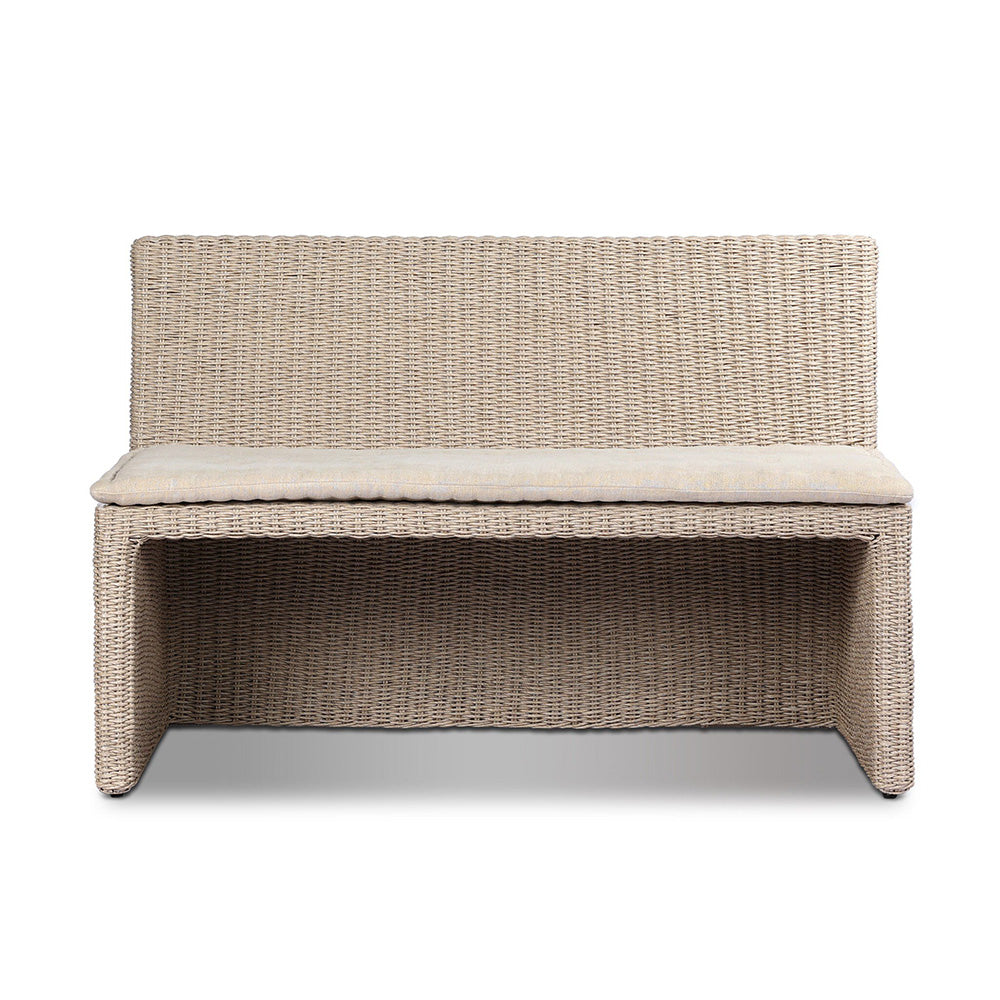 Four Hands - Amber Lewis x Four Hands - Senna Outdoor Dining Bench 49" - Vintage White - 250601-002_CLOSEOUT view 2